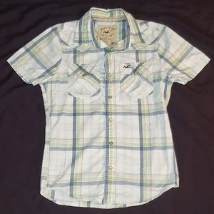 Hollister Western Plaid Button Up